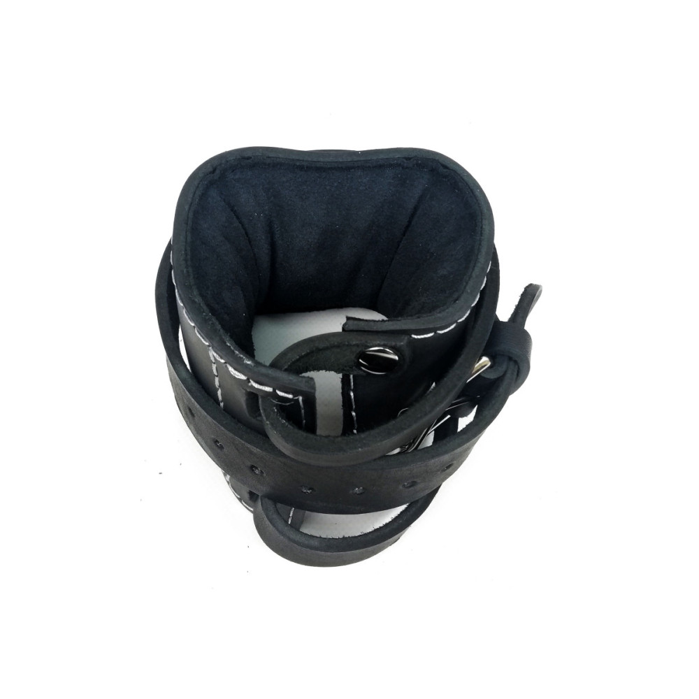 Манжета EasyFit F8 чорна для тяги на тренажері (шкіра) (EF-LGSTR-F8)