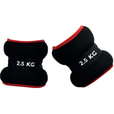 Утяжелители EasyFit 2 х 2.5 кг для ног и рук Черные с красным (EF-1025-R)