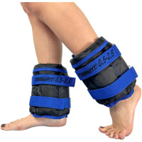 Утяжелители EasyFit 0,5-2,5 кг для ног и рук Черные-синие (EF-WHT-0,5-2,5-BL)