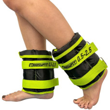 Утяжелители EasyFit 0,5-2,5 кг для ног и рук Черный-зеленый (EF-WHT-0,5-2,5-L)
