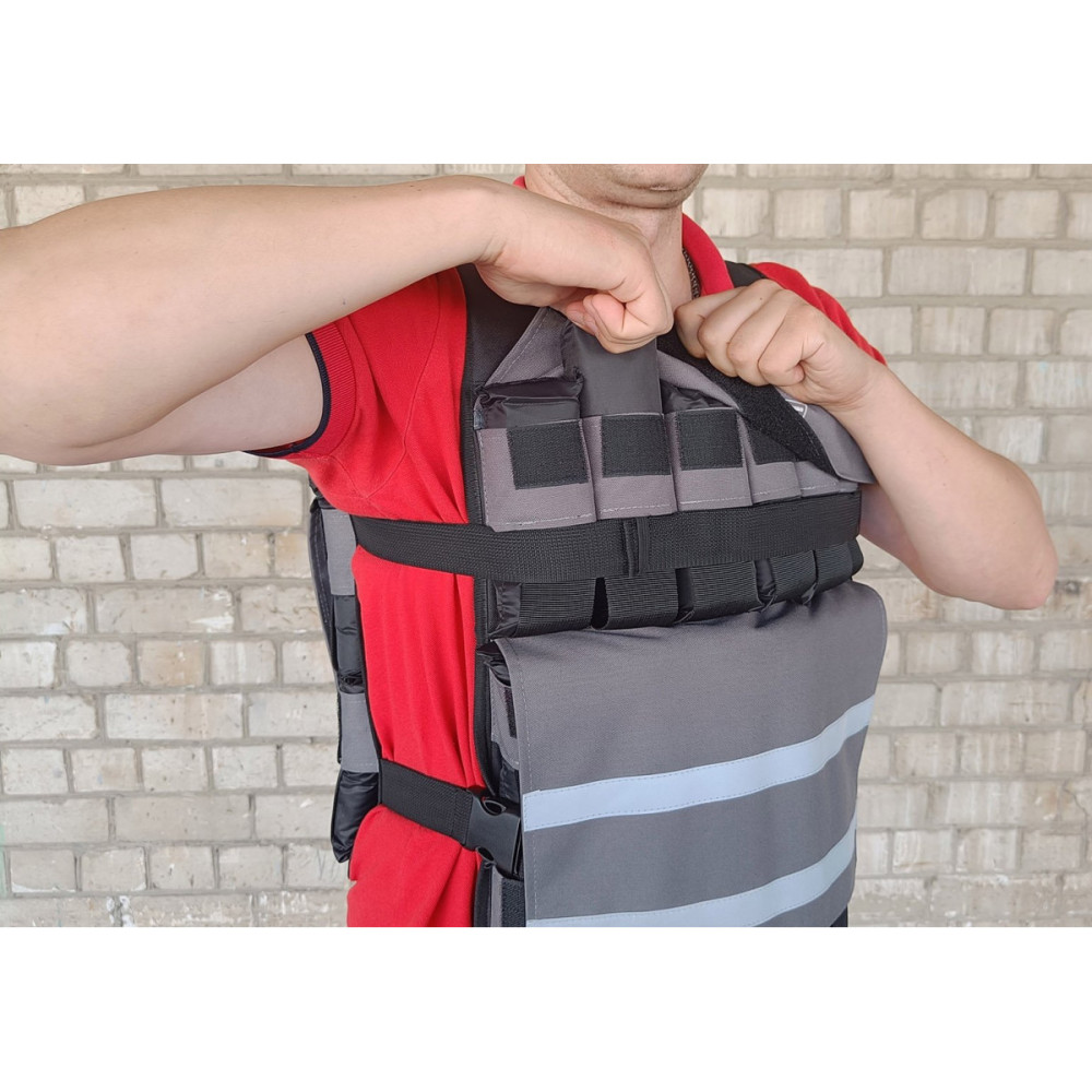 Жилет утяжелитель EasyFit Armor 18 кг наборной с шагом 0,5 кг (EF-WTV-180)