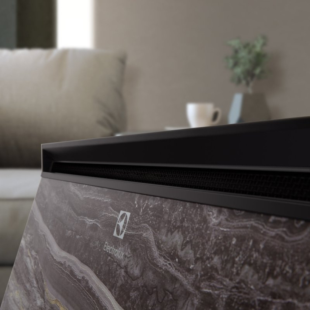 Конвектор ELECTROLUX Brilliant Marble Настінний, 1500 Вт, площа обігріву 20 кв.м., Чорний (ECH/BMI-1500)