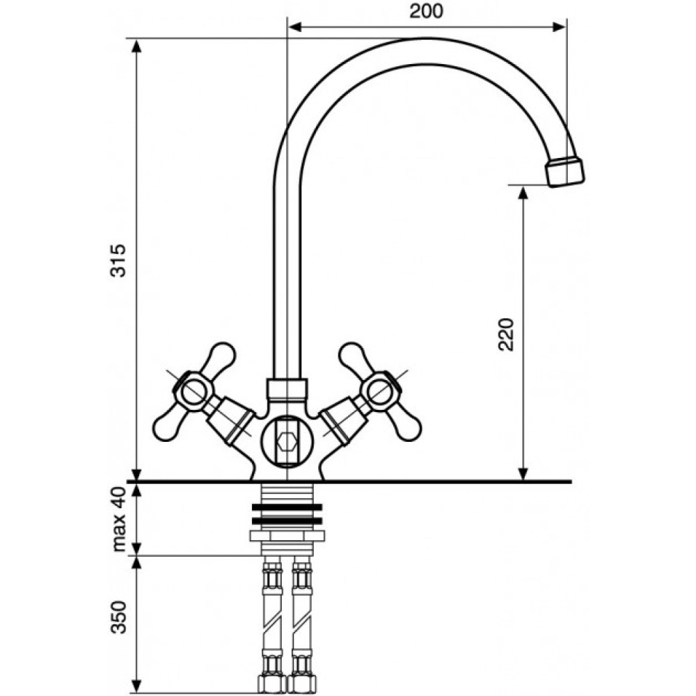 Кухонний змішувач EMMEVI DECO Classic CR12427