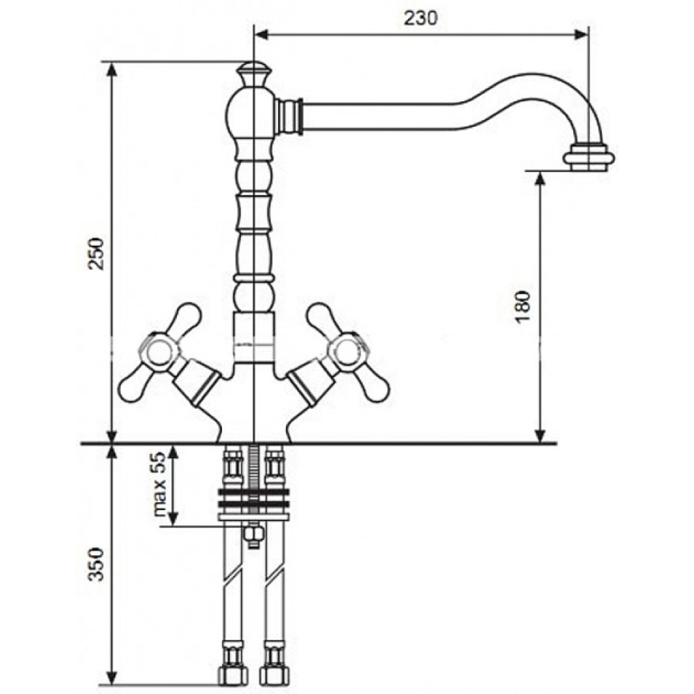 Кухонний змішувач EMMEVI DECO Old BR12617