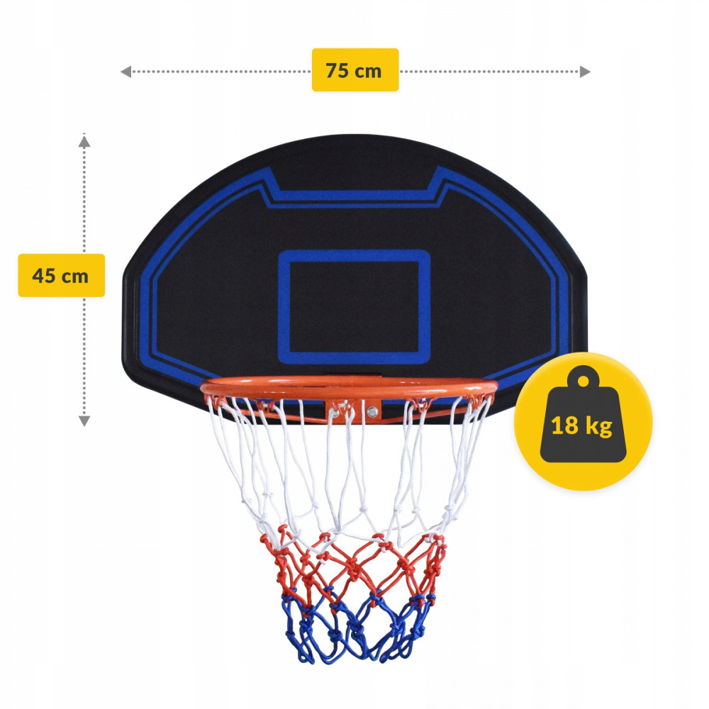 Баскетбольний щит Falcon Backyard 75 x 45 см настінний BASKET01 (P-5905973400664)
