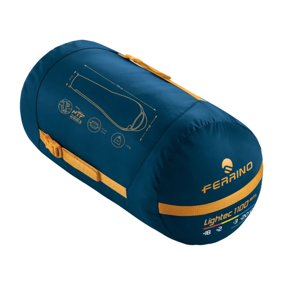 Спальный мешок Ferrino Lightec SM 1100/-3°C Blue/Yellow Left (86650IBB)