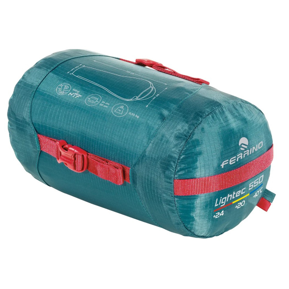 Спальний мішок Ferrino Lightec 550/+20°C Green Left (86153NVV)