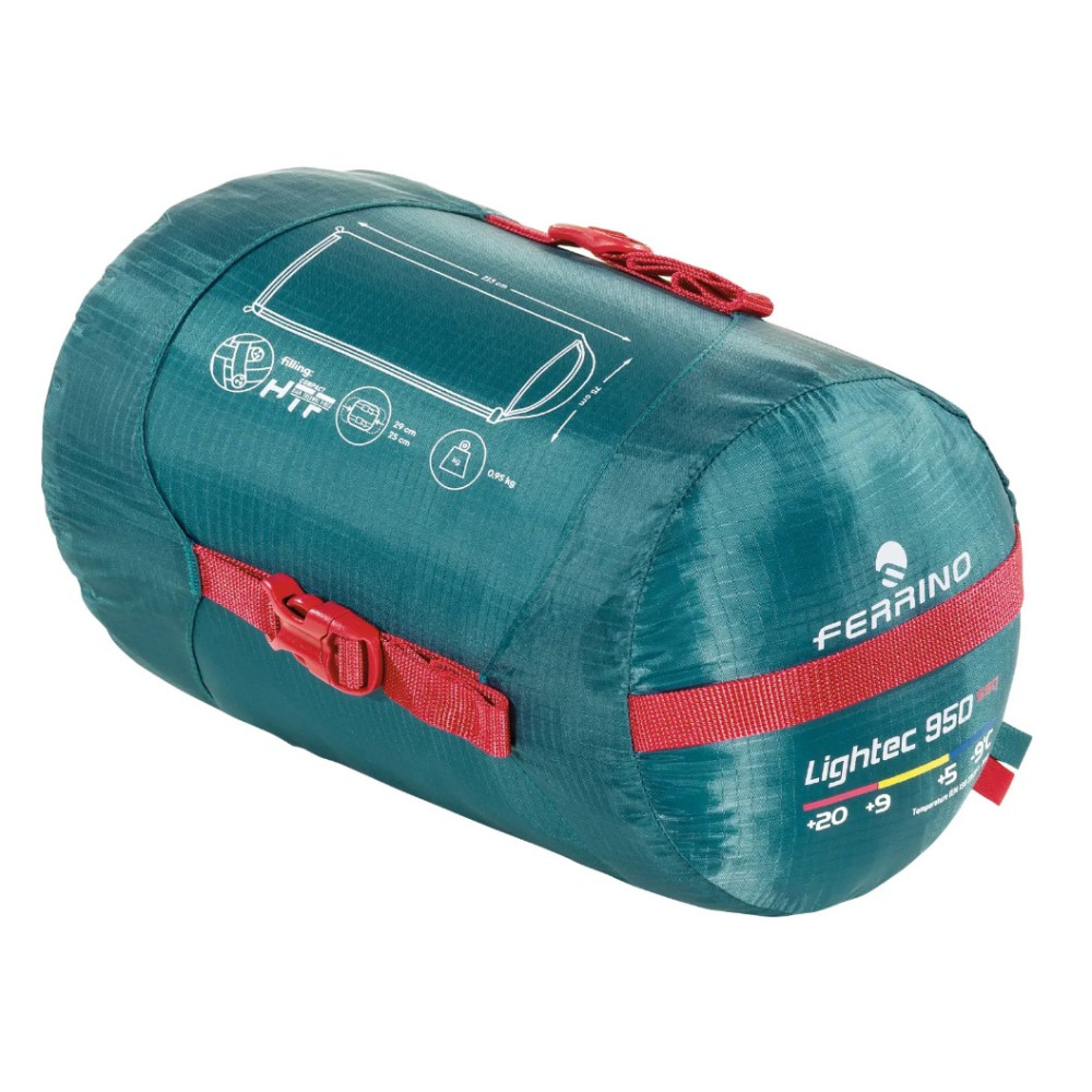 Спальний мішок Ferrino Lightec 950 SSQ/+5°C Green Left (86652NVVS)