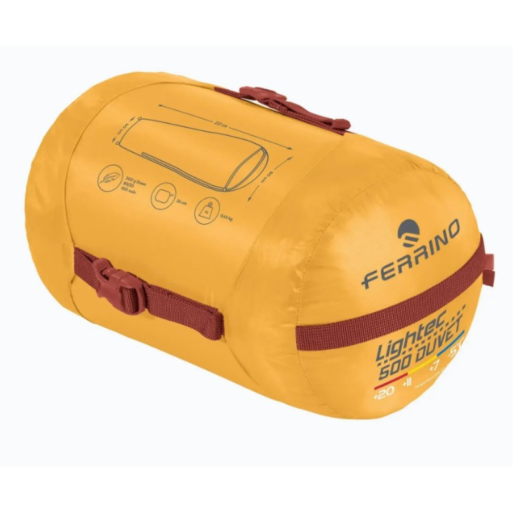 Спальный мешок Ferrino Lightec 500 Duvet RSD Down +7°C Yellow (86699NGG)