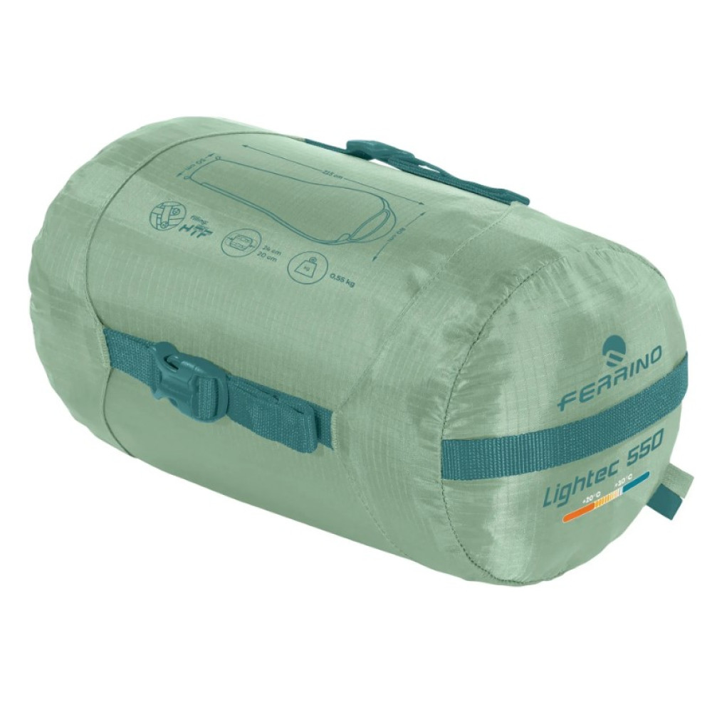 Спальний мішок Ferrino Lightec 550 +20°C Green (86153QVV)