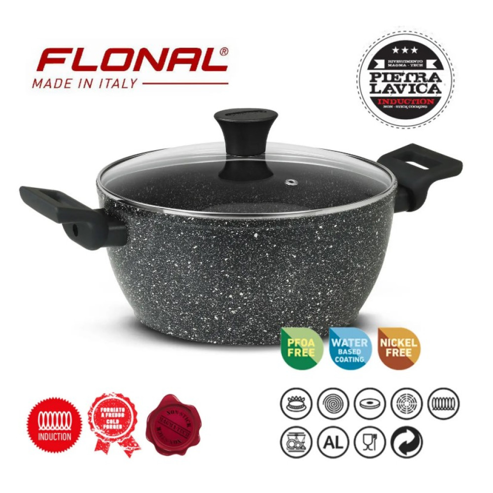 Каструля Flonal Pietra Lavica 2,4 л з кришкою (PLICV2080)