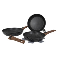 Набор сковородок Gimex Frying Pan Set 3 предмета Black (6979264)