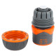 Конектор 1/2" Flora швидкознімний для шланга 3/4" аквастоп з замком (ABS+TPR) (5015454)