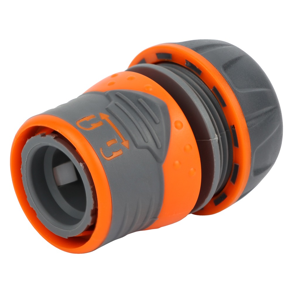 Конектор 1/2" Flora швидкознімний для шланга 3/4" аквастоп з замком (ABS+TPR) (5015454)