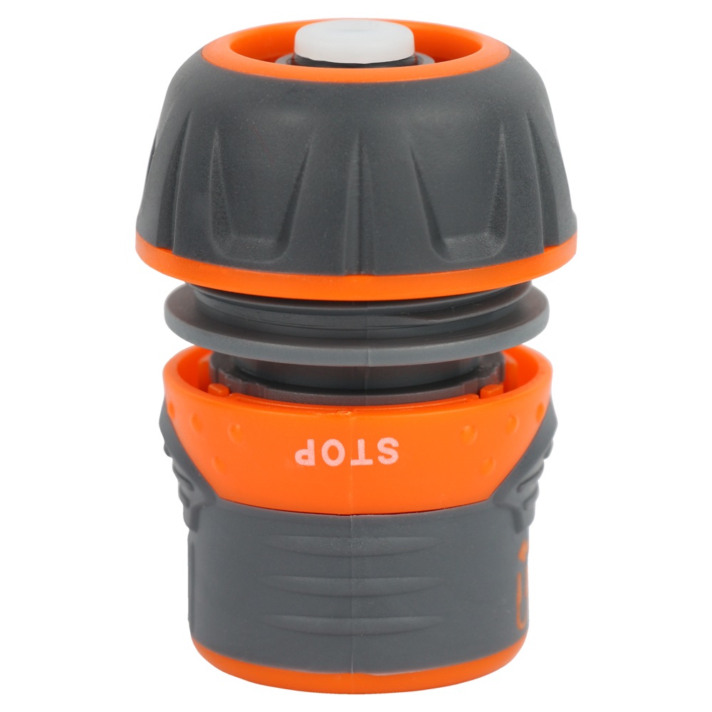 Конектор 1/2" Flora швидкознімний для шланга 3/4" аквастоп з замком (ABS+TPR) (5015454)