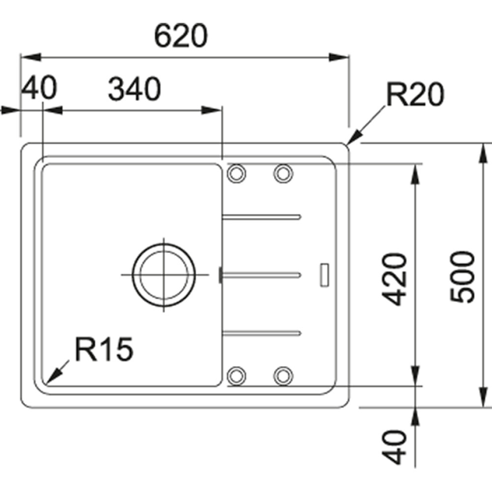 Мойка кухонная Franke Basis 114.0272.580
