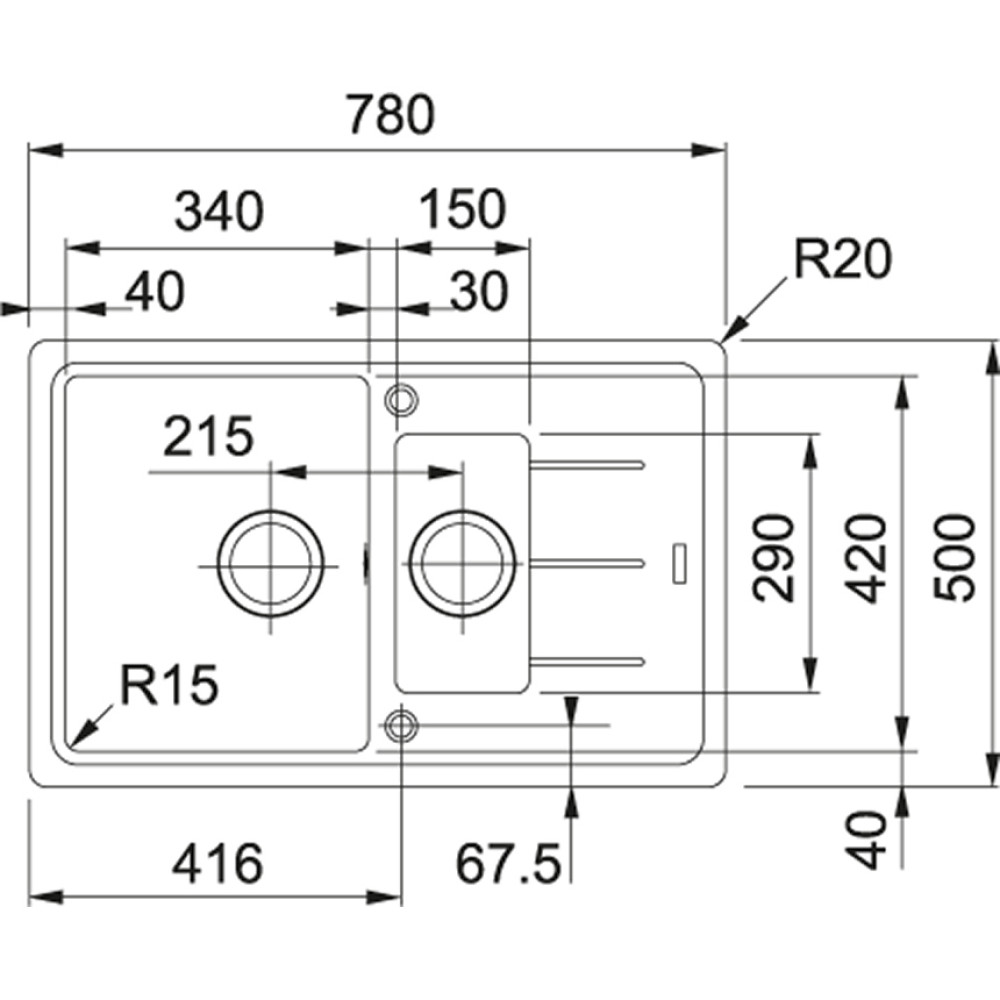 Мийка кухонна Franke Basis 114.0272.603