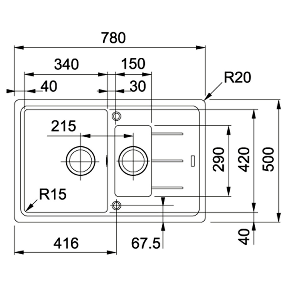 Мийка кухонна Franke Basis 114.0565.111