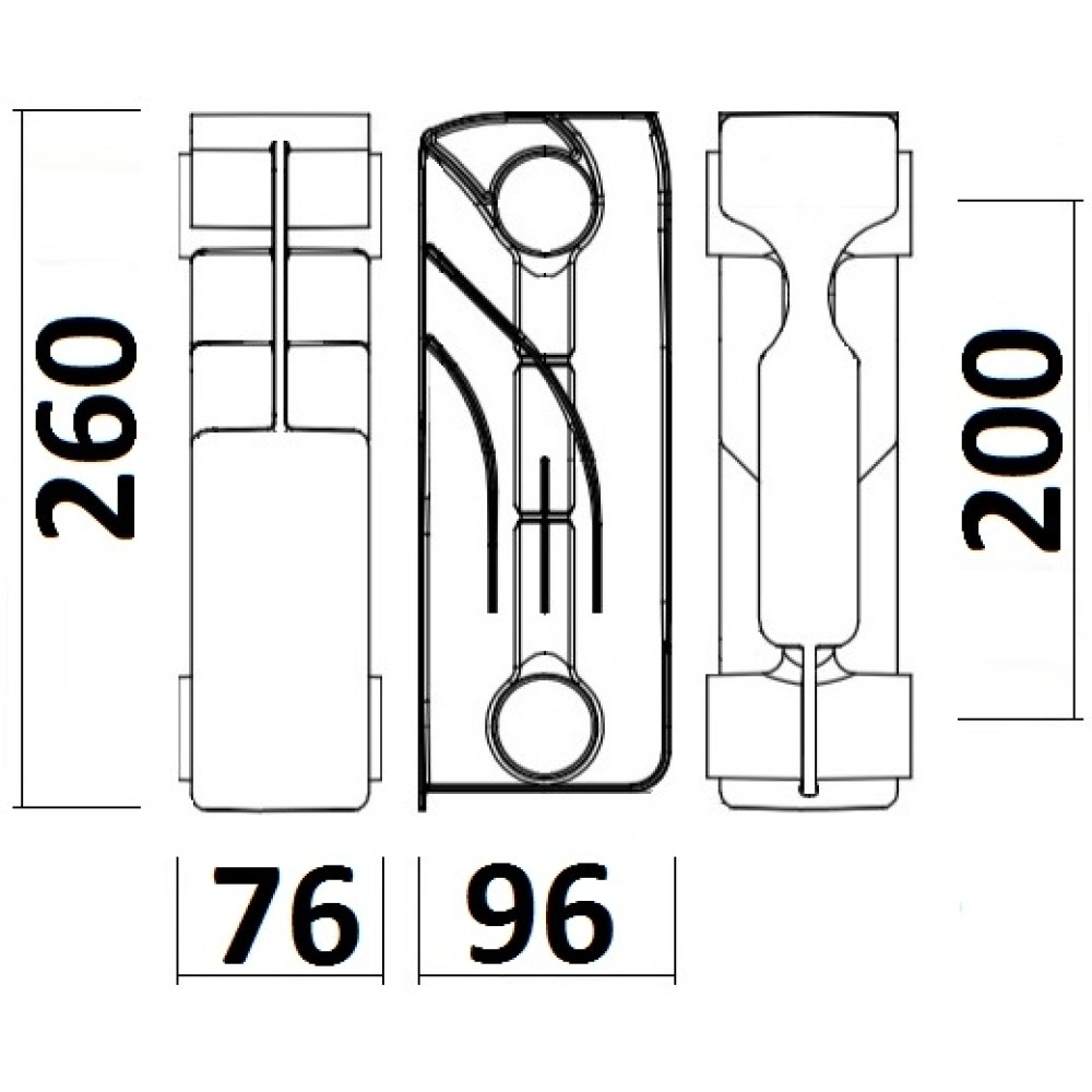 Радиатор биметаллический секционный Gallardo BISMALL 200/96 (20218)