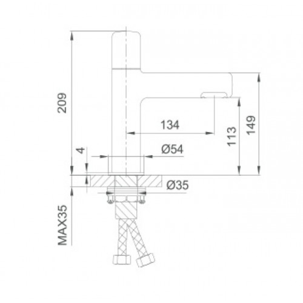 Змішувач для умивальника Gappo G1052-86