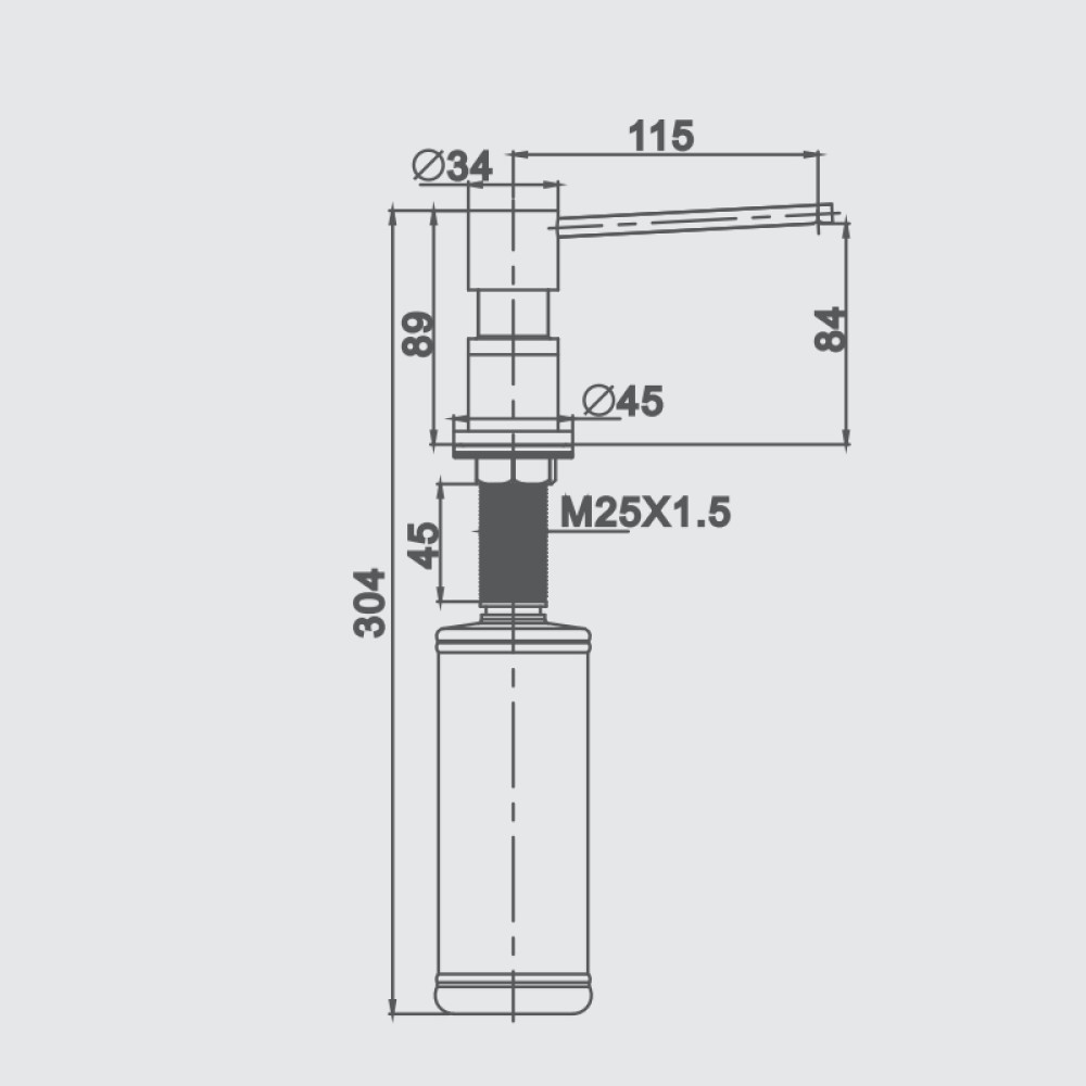 Дозатор для рідкого мила Gappo G402-1