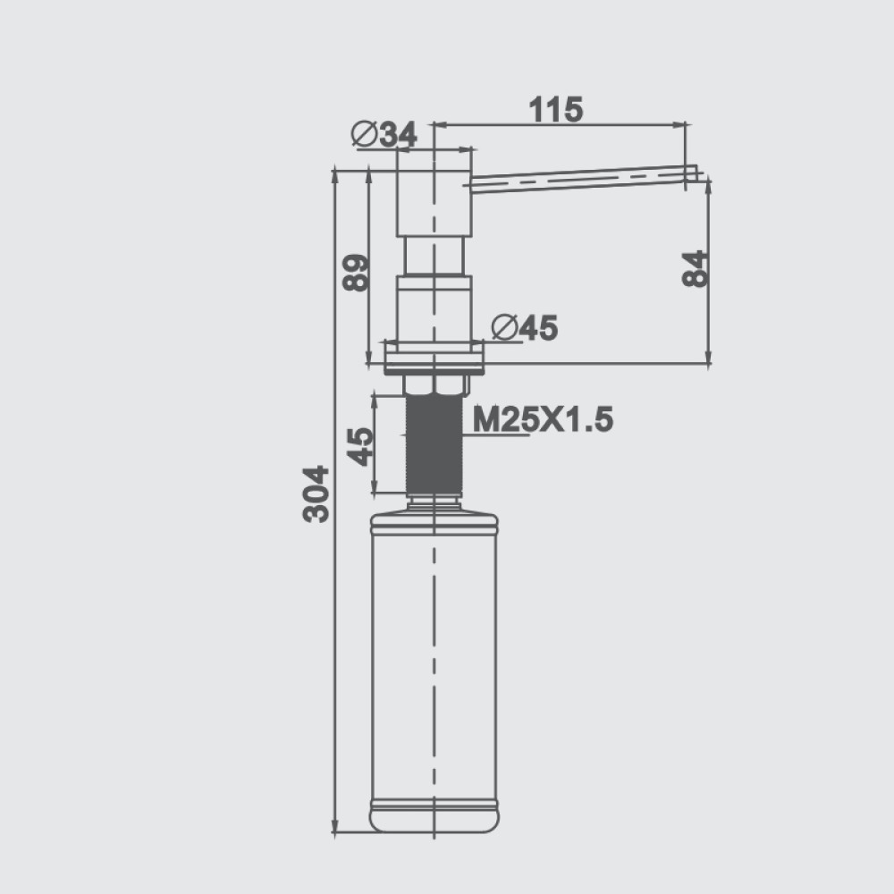 Дозатор для рідкого мила Gappo G402-5