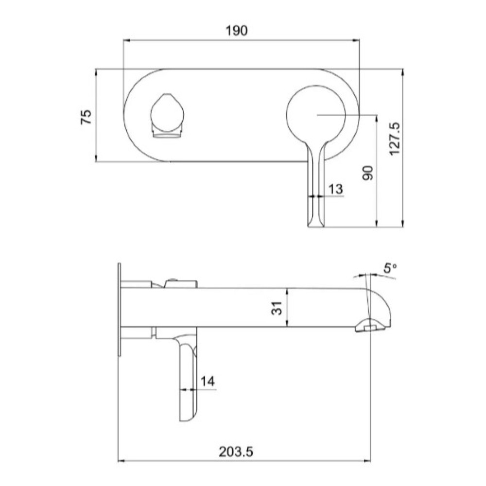 Змішувач для умивальника Gappo G1003-26