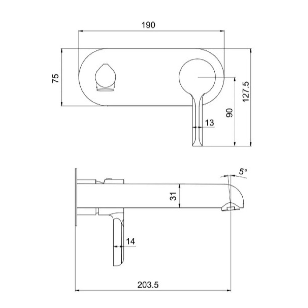 Змішувач для умивальника Gappo G1003-28