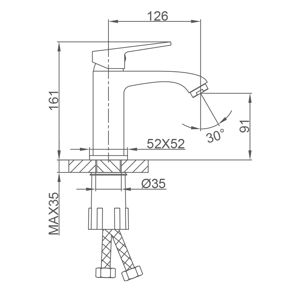 Змішувач для умивальника Frap F1076-3