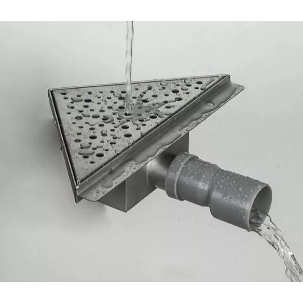 Кутовий трап для душу Gappo нержавіюча сталь, 200x200 мм G82020-1