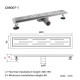 Душовий трап Gappo 70х800 мм, нержавіюча сталь G88007-1