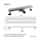 Душовий трап Gappo 70х800 мм, нержавіюча сталь G88007-3