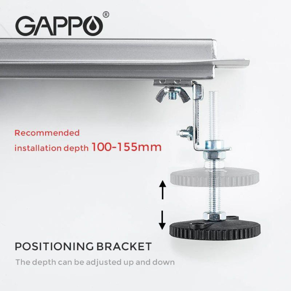 Душевой канал Gappo G810007-4 70х1000 мм нержавеющая сталь под плитку