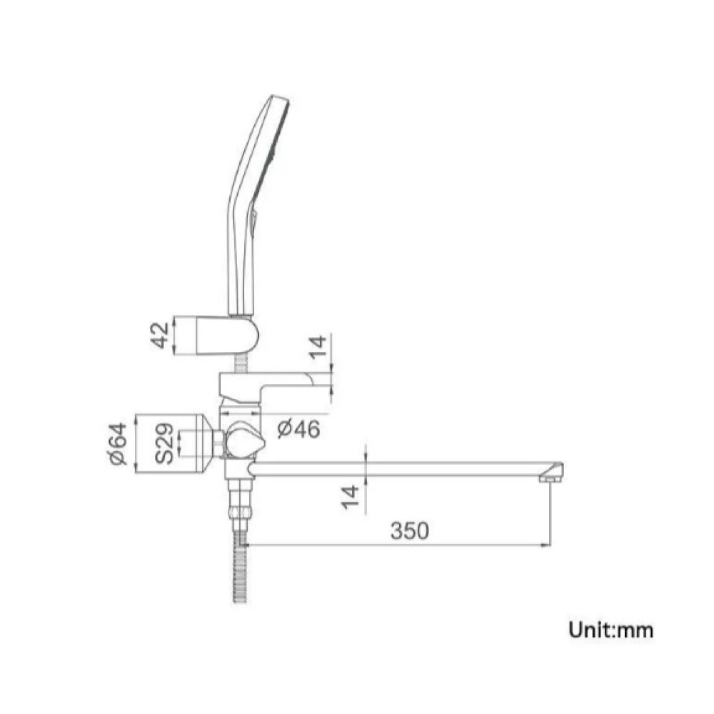 Змішувач для ванни Gappo G2203-6