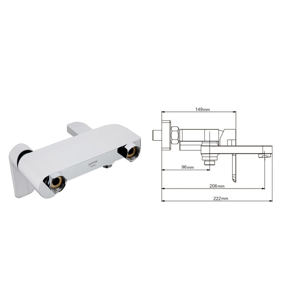 Змішувач для ванни Gappo G3248