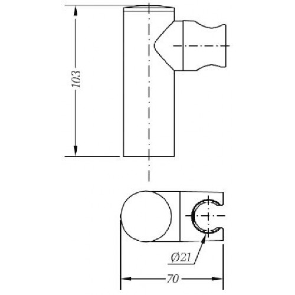 Тримач для душу GENEBRE Cylindrical (100153 45)
