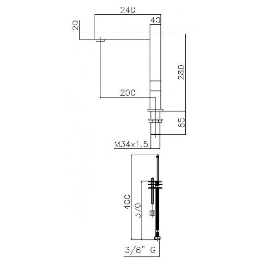 Кухонний змішувач GENEBRE Inox 65208 18 60 66