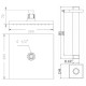 Верхній душ з тримачем GENEBRE Ke15cube (R6311226+167245)
