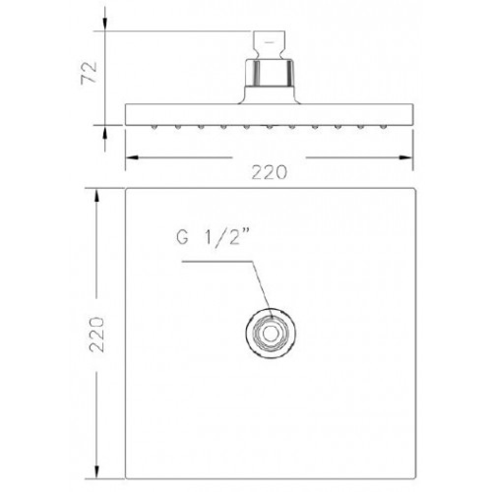 Верхній душ GENEBRE Kenjo R63112 26