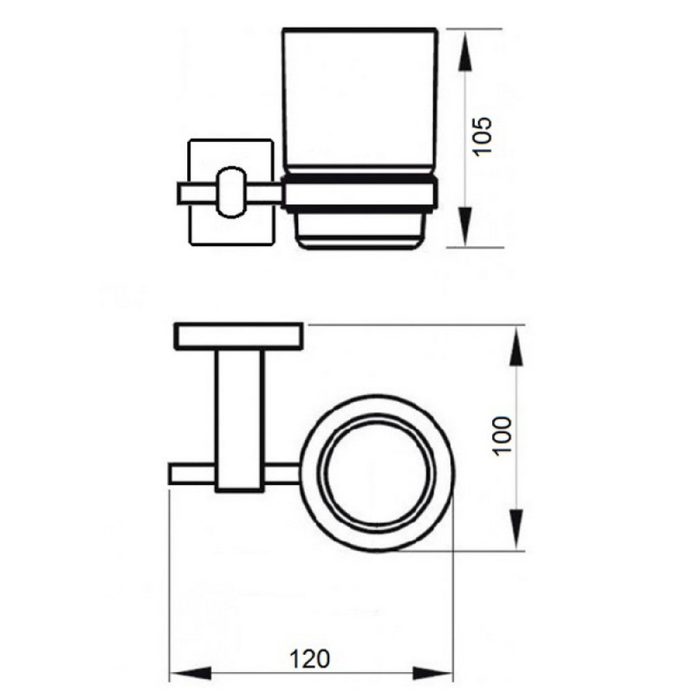 Стакан настінний GF (BLB) / S-2606