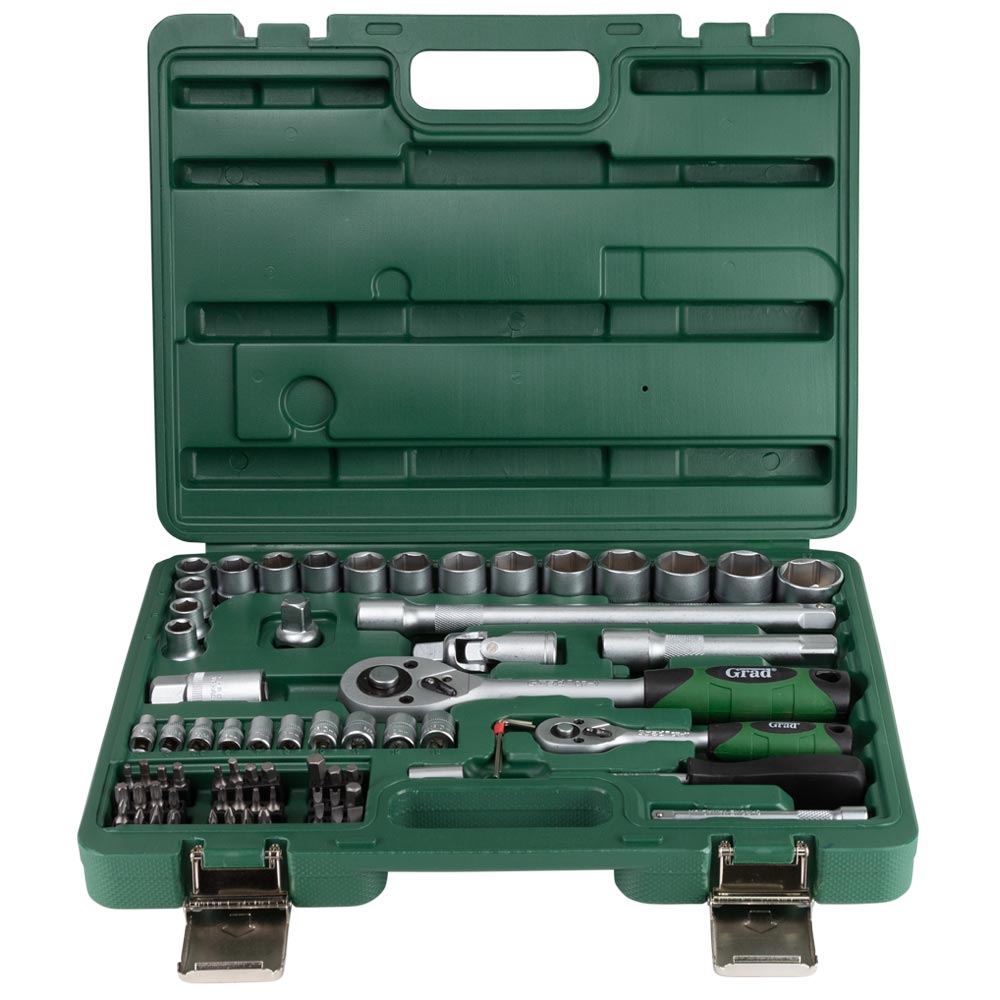 Набір торцевих насадок та біт Grad 1/4", 1/2" 72 шт (6004245)