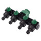 Кран распределительный с адаптерами Grad 1/2" 4-е выходы в/р 1/2"×3/4" (ABS) (5016905)