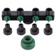 Кран распределительный с адаптерами Grad 1/2" 4-е выходы в/р 1/2"×3/4" (ABS) (5016905)