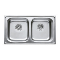 Мойка кухонная HAIBA 78x43 DOUBLE satin (HB0569)