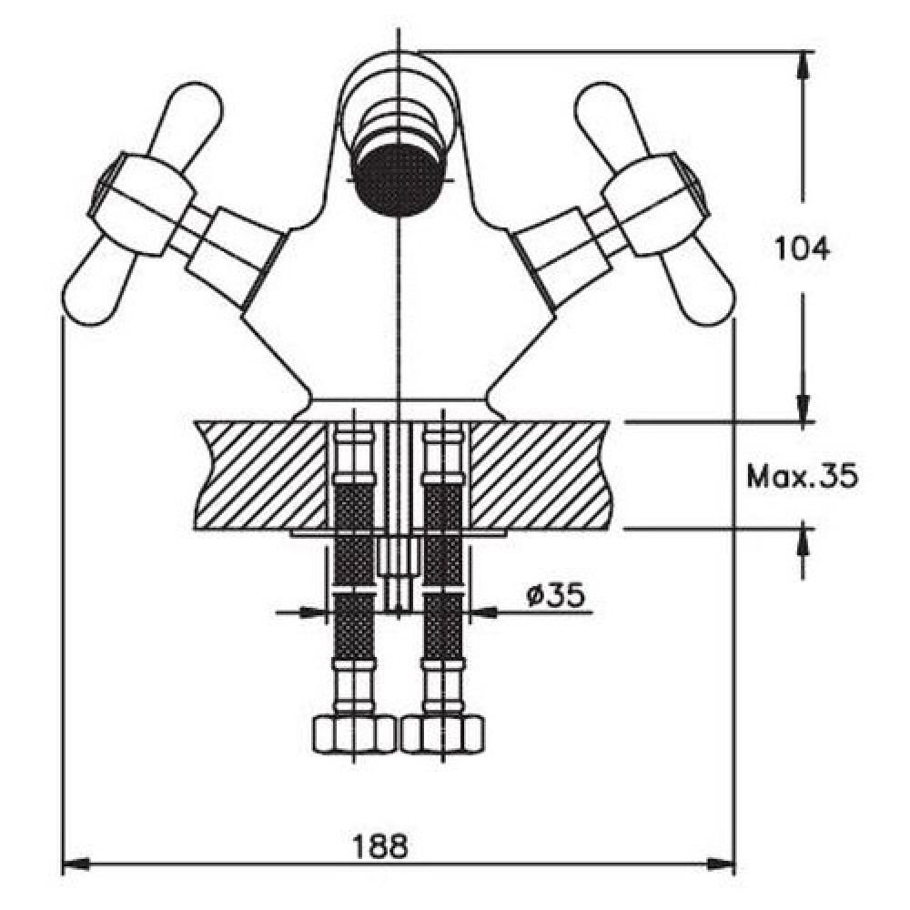 Смеситель для биде Haiba DOMINOX 162 (HB0074)
