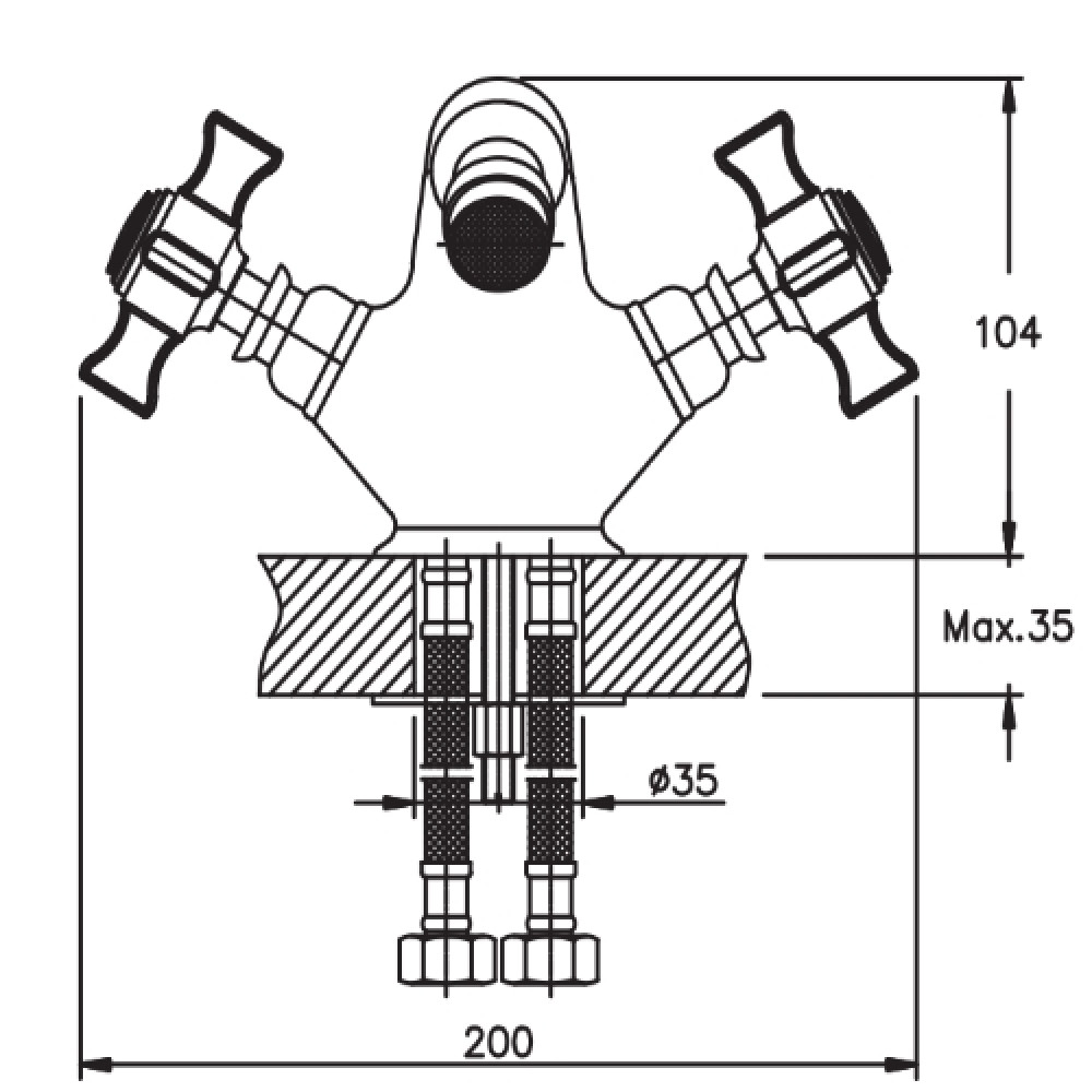 Смеситель для биде Haiba ZEON 162 (HB0426)