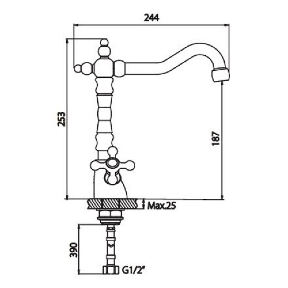 Змішувач для кухні Haiba DOMINOX 777 (HB0095)