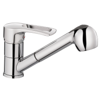 Смеситель для кухни Haiba HANSBERG 014 хром с выдвижной лейкой HB0208