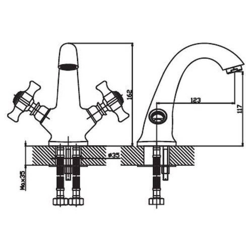 Змішувач для умивальника Haiba ZEON 161 (HB0425)
