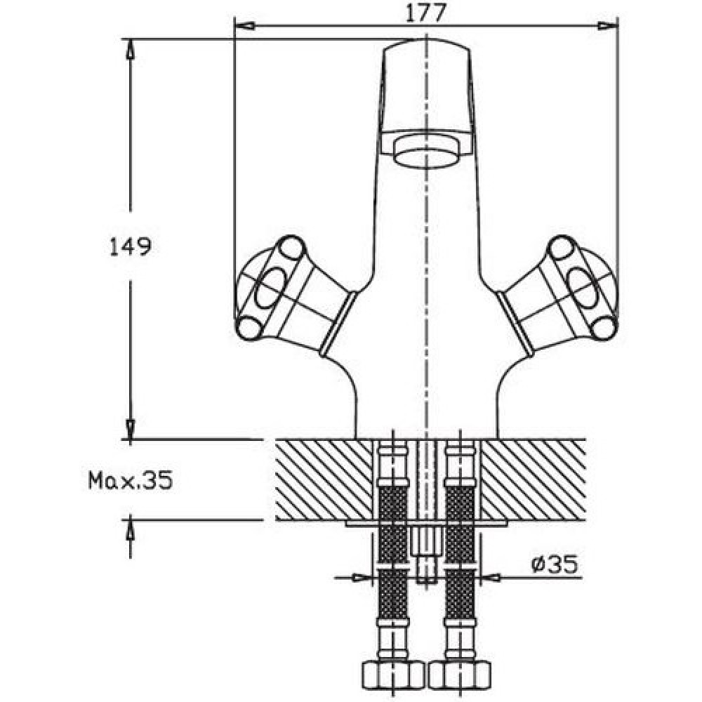 Смеситель для умывальника Haiba MEGA 161 (HB0749)